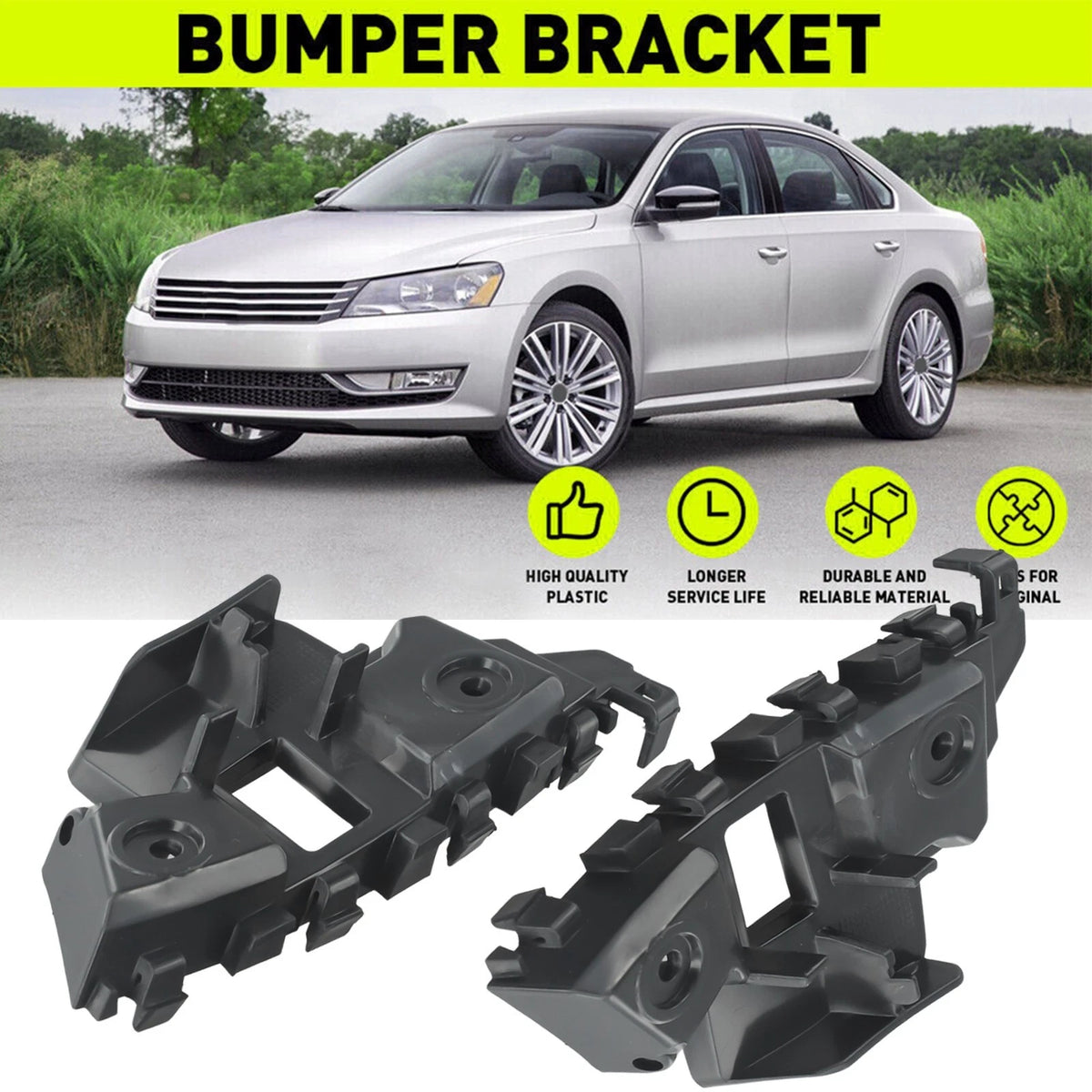 Set of 2 Front Bumper Holder Brackets for MK6 (5C6807183, 5C6807184)