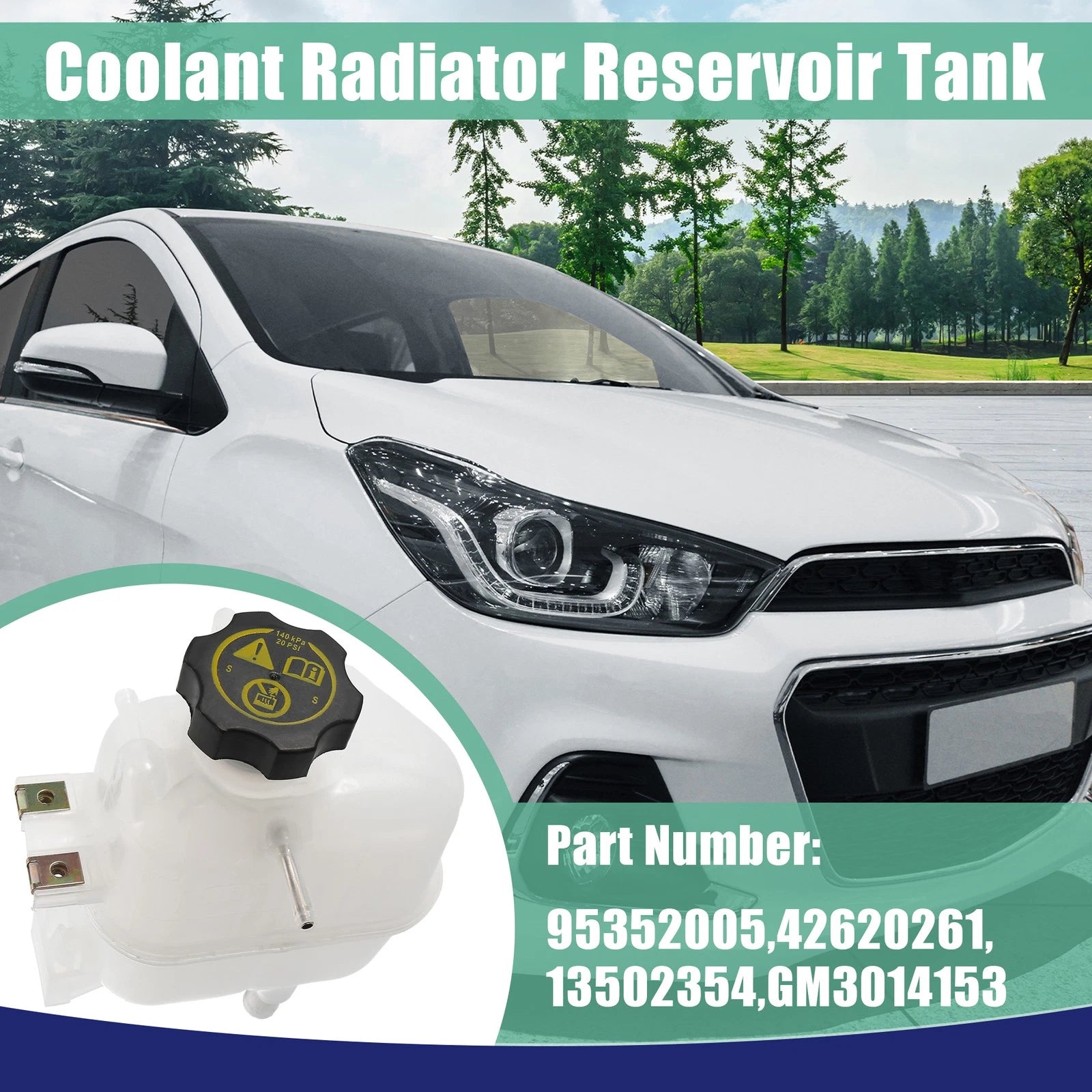 Coolant Radiator Reservoir Tank Bottle Replacement for Chevrolet Spark (2013–2015)