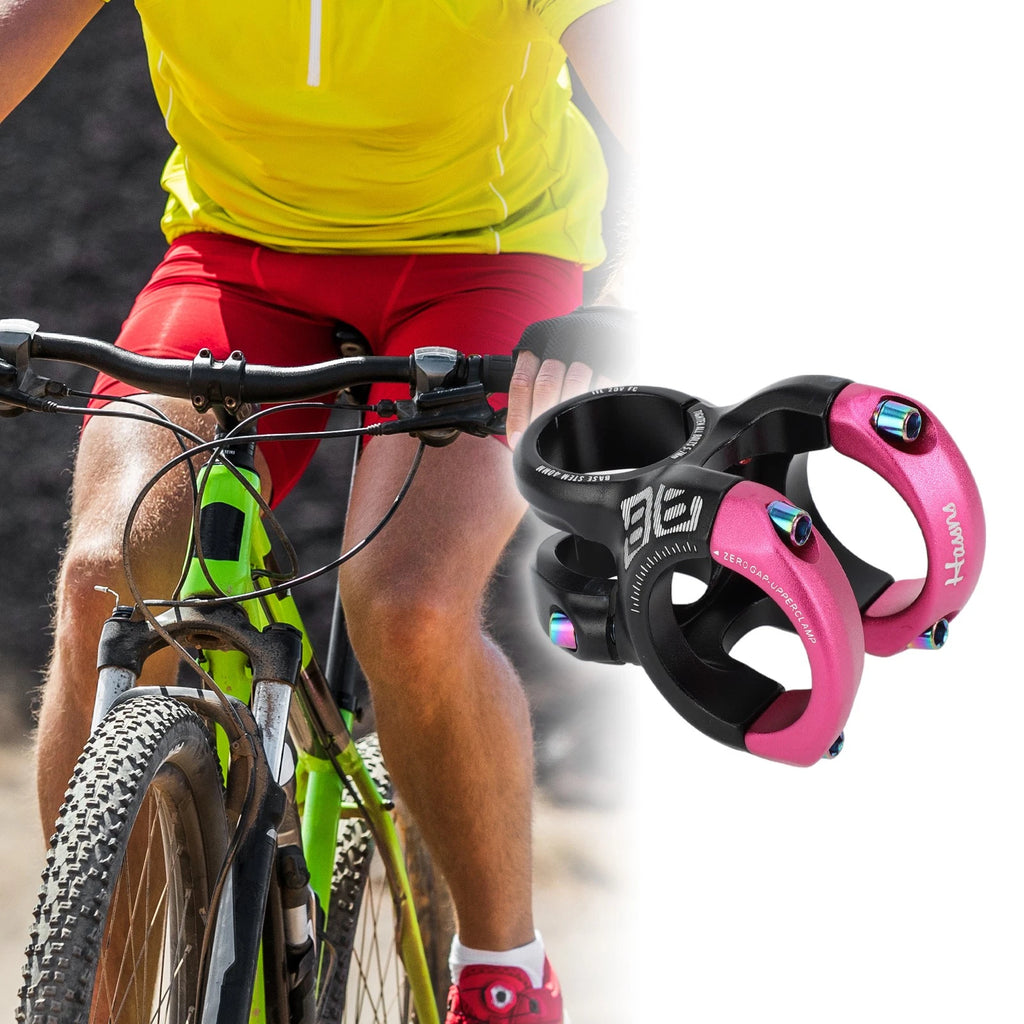 Bicycle Handlebar Stem 35mm Front 40mm 0 Degree Rise for Black Pink (—)