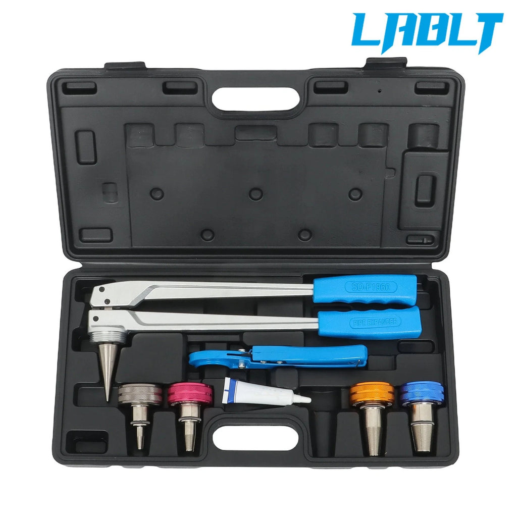 PEX Pipe Expander Tool Kit for Manual Use (3/8", 1/2", 3/4", 1")