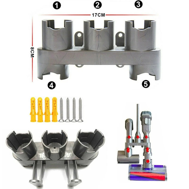 5 Holes Wall Mount Accessory Holder for Dyson V7 V8 V10 (2015–2021)