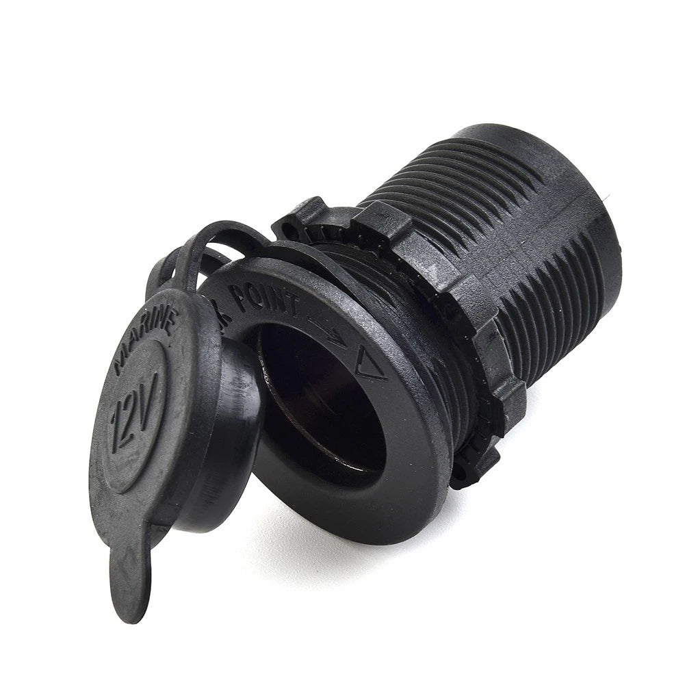 12V Car Charger Outlet with Retaining Nut for Panel Mounting