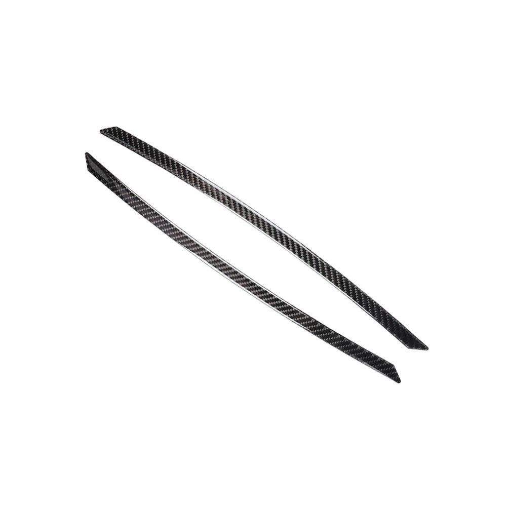 Carbon Fiber Front Headlight Eyebrows Eyelids Trim For Audi A4 A5 2009-2016