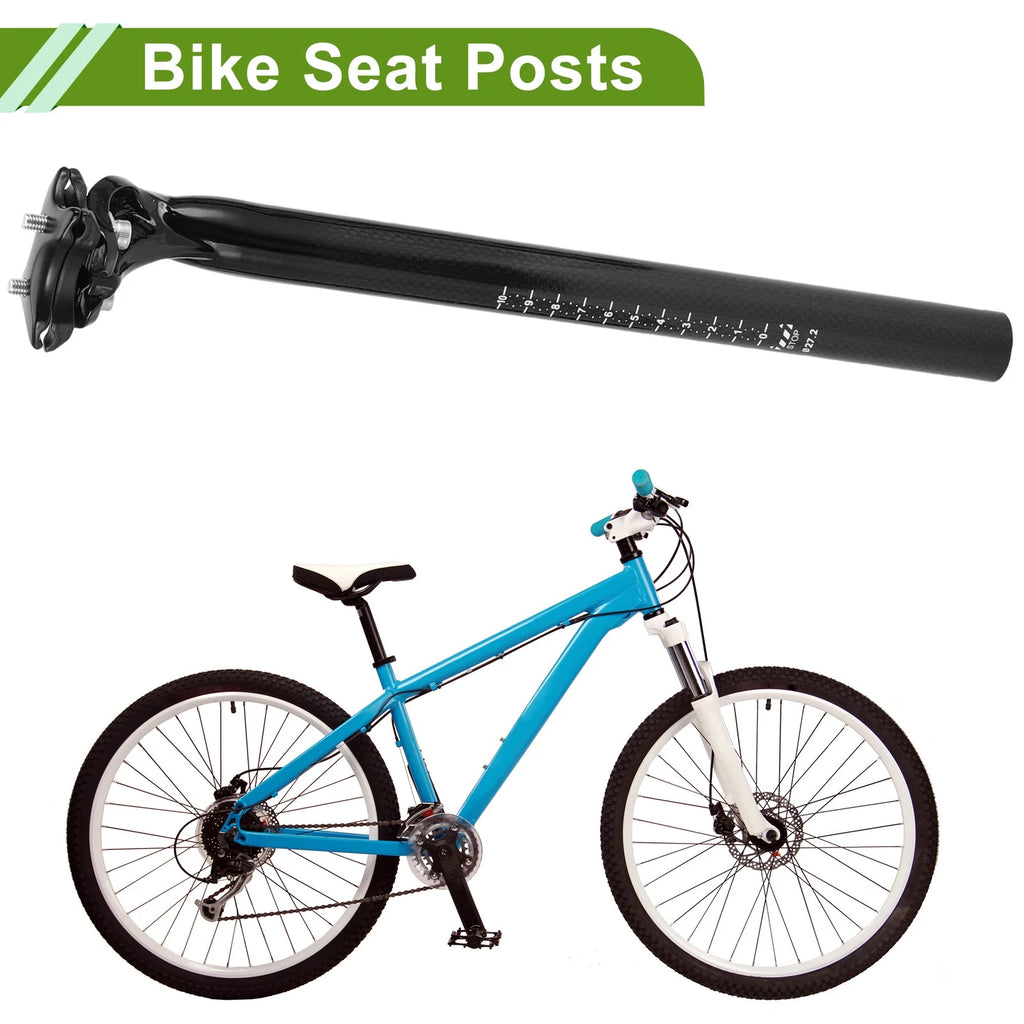 Bike Seat Post 27.2x350mm Replacement Lightweight for Universal Fit (1990–2026)