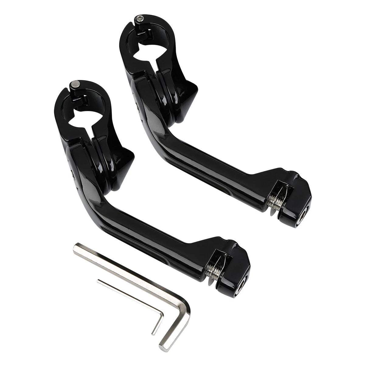 1 1/4" Long Angled Adjustable Highway Footpeg Mount for Harley