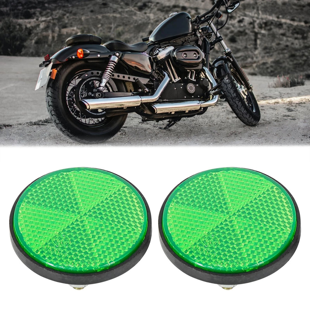 Warning Reflector Mount Screw Universal M6x1.0 Green for Motorcycle Bike (—)