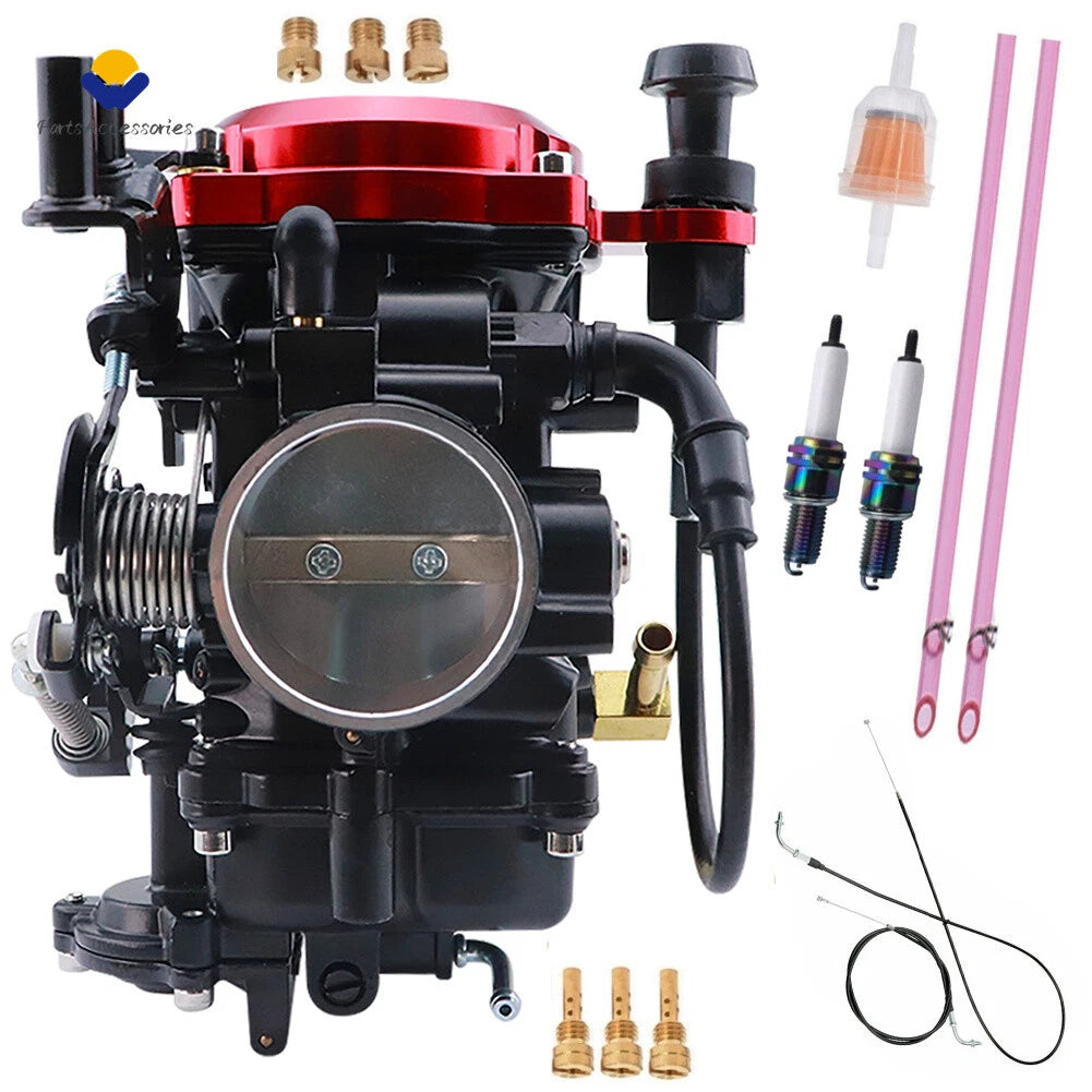 CV 40mm Carburetor & 51" Throttle Cable for Harley Sportster 883 1200