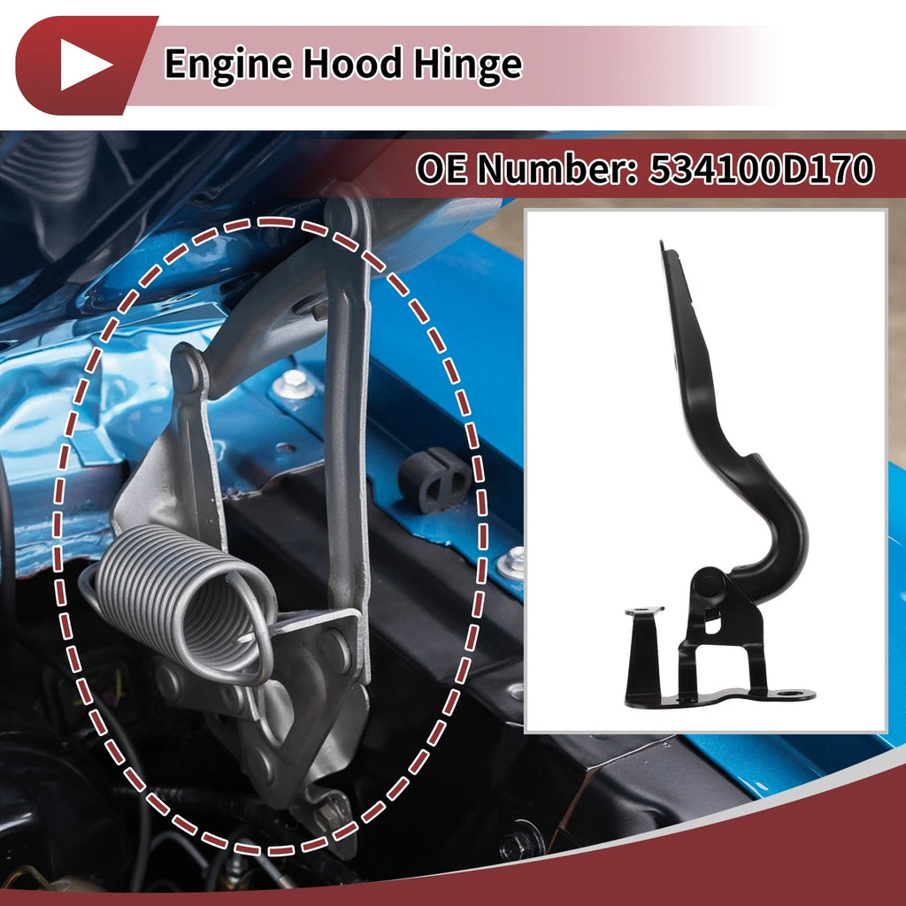 Hood Hinge Right Side Replacement for Toyota Vios NCP92 (2007–2014)