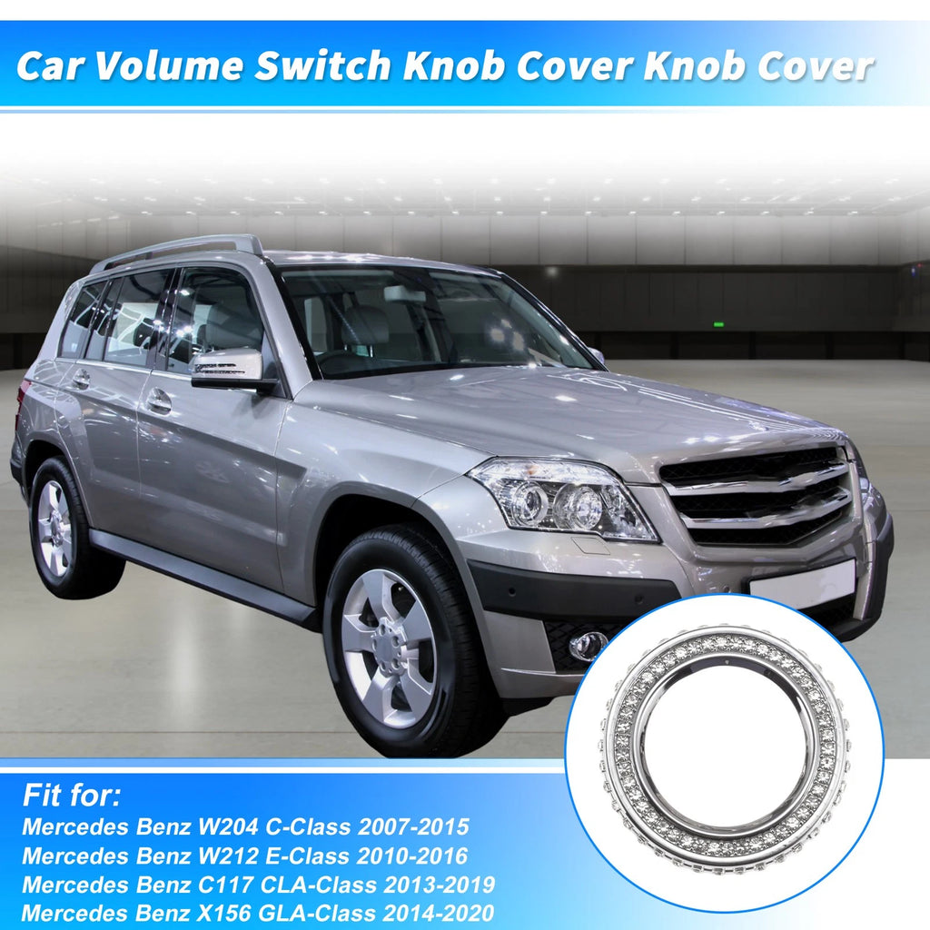 Switch Knob Button Cover Trim Ring for Mercedes Benz W204 C-Class (2007–2015)
