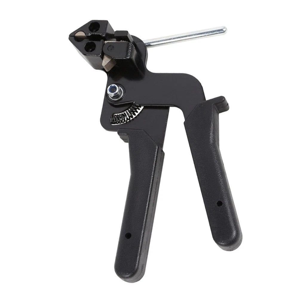 Black Cable Tie Pliers for Stainless Steel Strap Cutting and Locking Hand Tool
