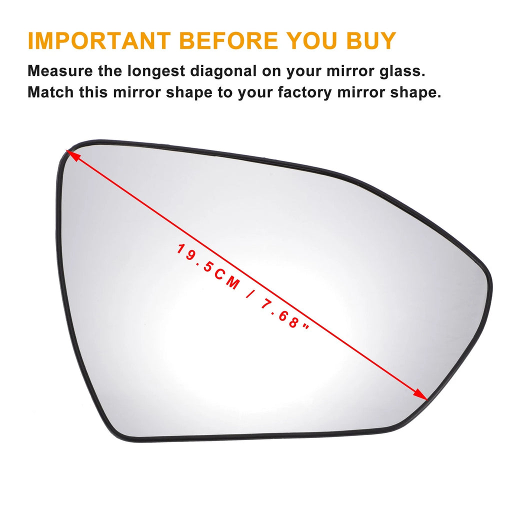 Right Side Mirror Glass Replacement Non Heated for Hyundai Tucson (2022–2024)