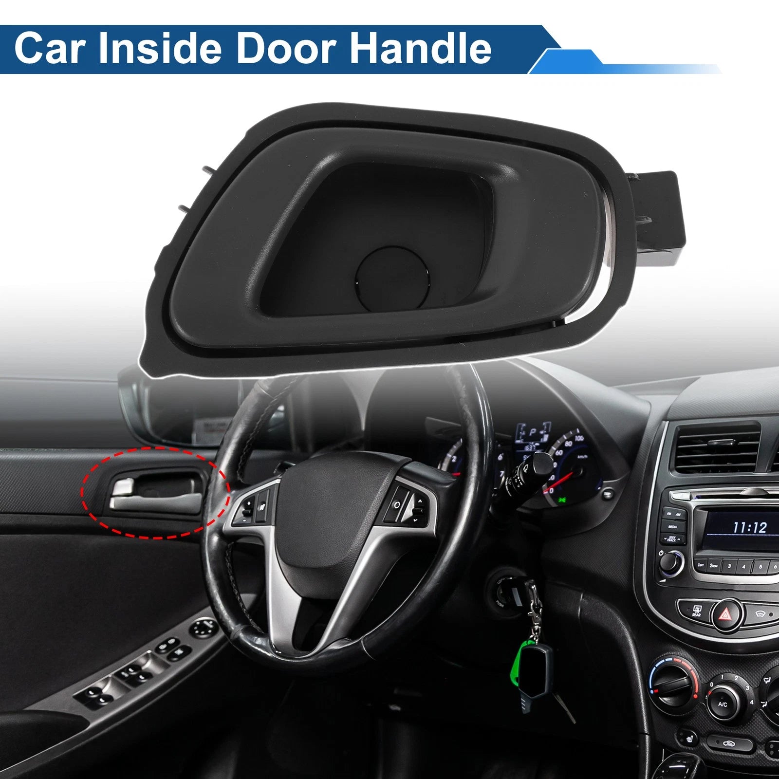Rear Left Interior Door Handle Replacement for Chevrolet Spark (2012–2018)