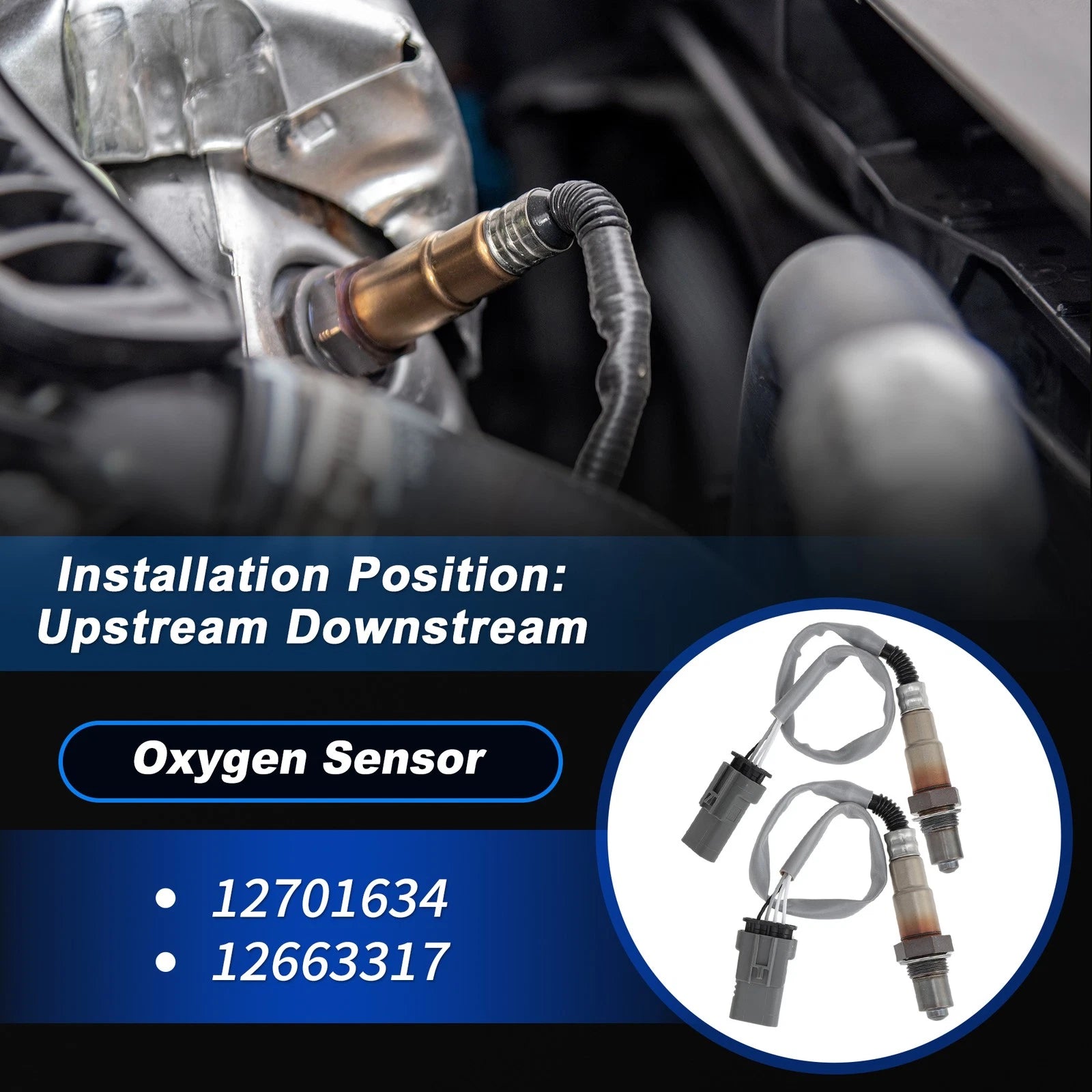 Oxygen Sensor Upstream Downstream for Chevrolet Cruze 1.4L (2016–2019) 2pcs