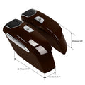 Saddlebag Speaker Cutouts Grill for Indian Chieftain (2019–2025) Dark Walnut