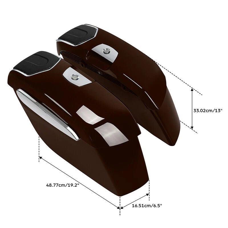 Saddlebag Speaker Cutouts Grill for Indian Chieftain (2019–2025) Dark Walnut
