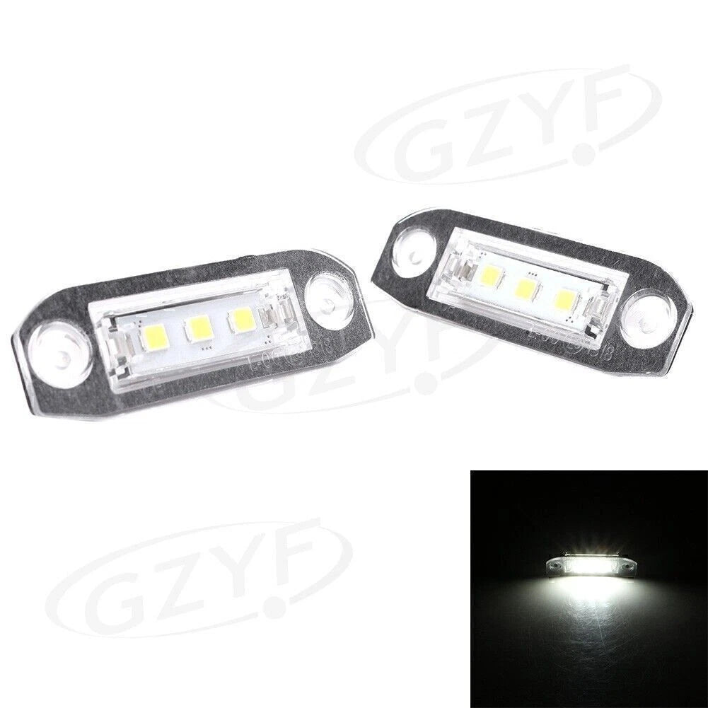 2X White LED License Plate Bulbs for Volvo XC70 V50 C70 V70 XC60