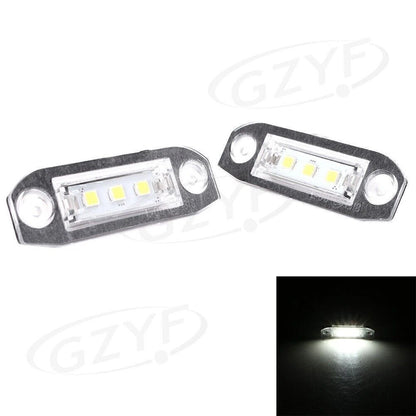 2X White LED License Plate Bulbs for Volvo XC70 V50 C70 V70 XC60
