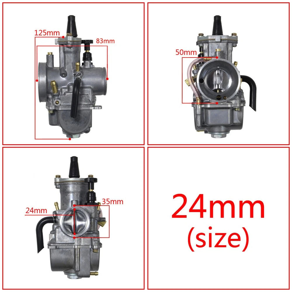 24mm Carburetor for 90cc to 125cc ATV UTV Motorcycle Bike (Universal)