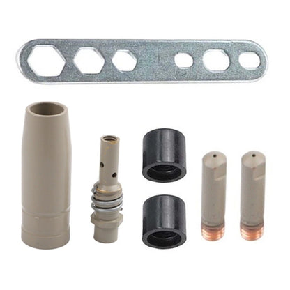 7PCS Mig Welding Consumables Set for 15AK Torch Tips Nozzles Holder Wrench