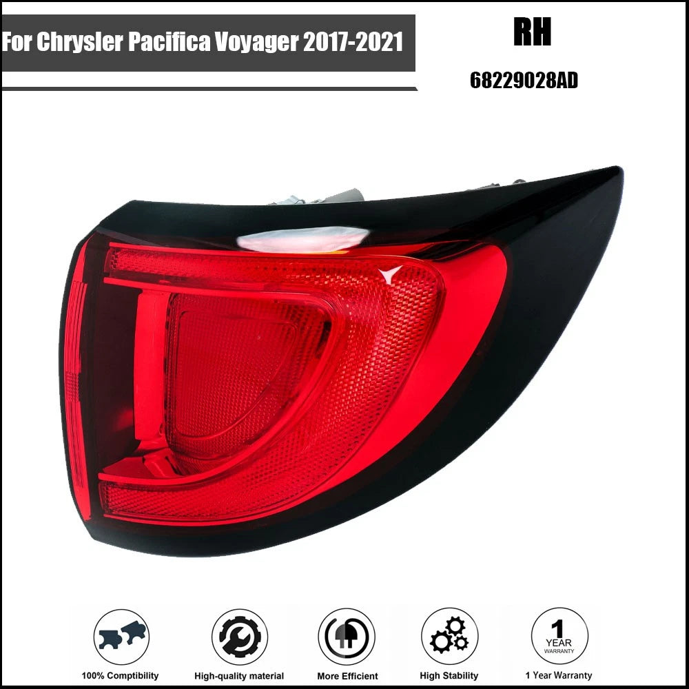 Tail Light for Chrysler Pacifica Voyager (2017–2021) Right Outer Halogen