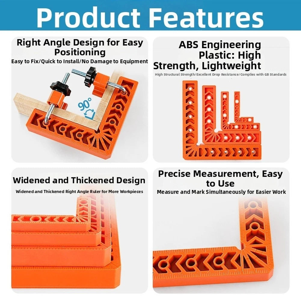 Positioning Ruler for Wood and Stone with 90 Degree Edge