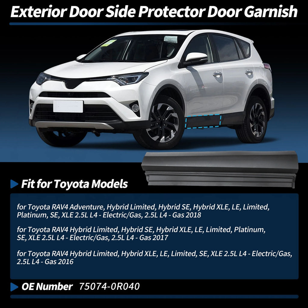 Rear Left Door Lower Trim Garnish Replacement for Toyota RAV4 (2016–2018)