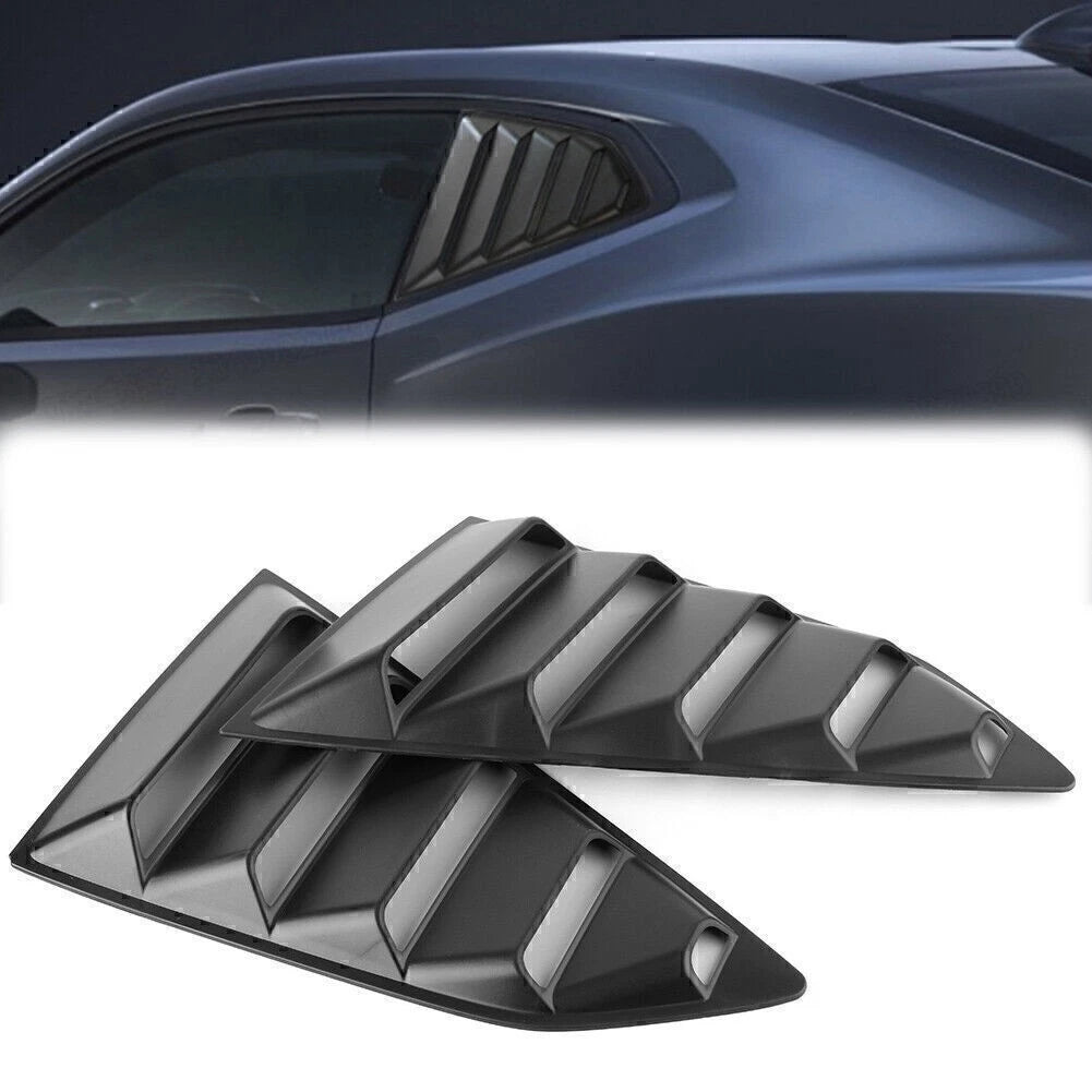 2X Rear Side Window Louver Air Vents Cover Trim for Chevy Camaro (2016–2022)