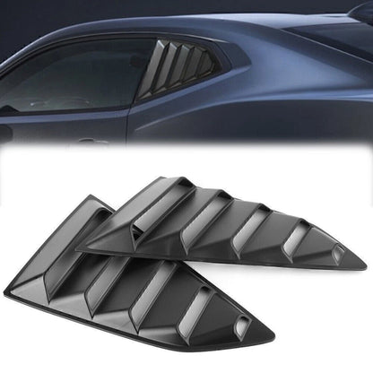 2X Rear Side Window Louver Air Vents Cover Trim for Chevy Camaro (2016–2022)