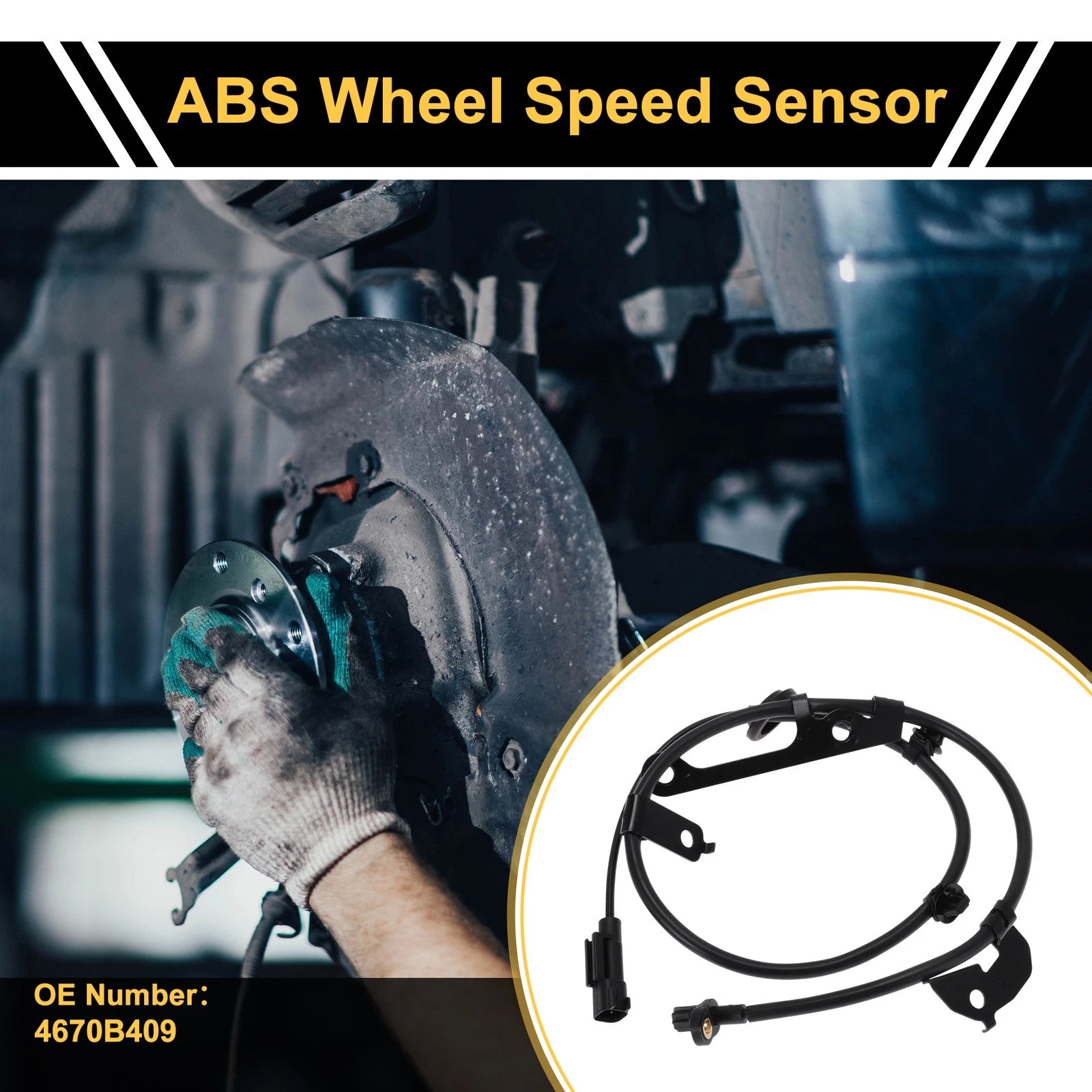 ABS Wheel Speed Sensor Rear Left Replacement for Mitsubishi Outlander Sport (2011–2017)