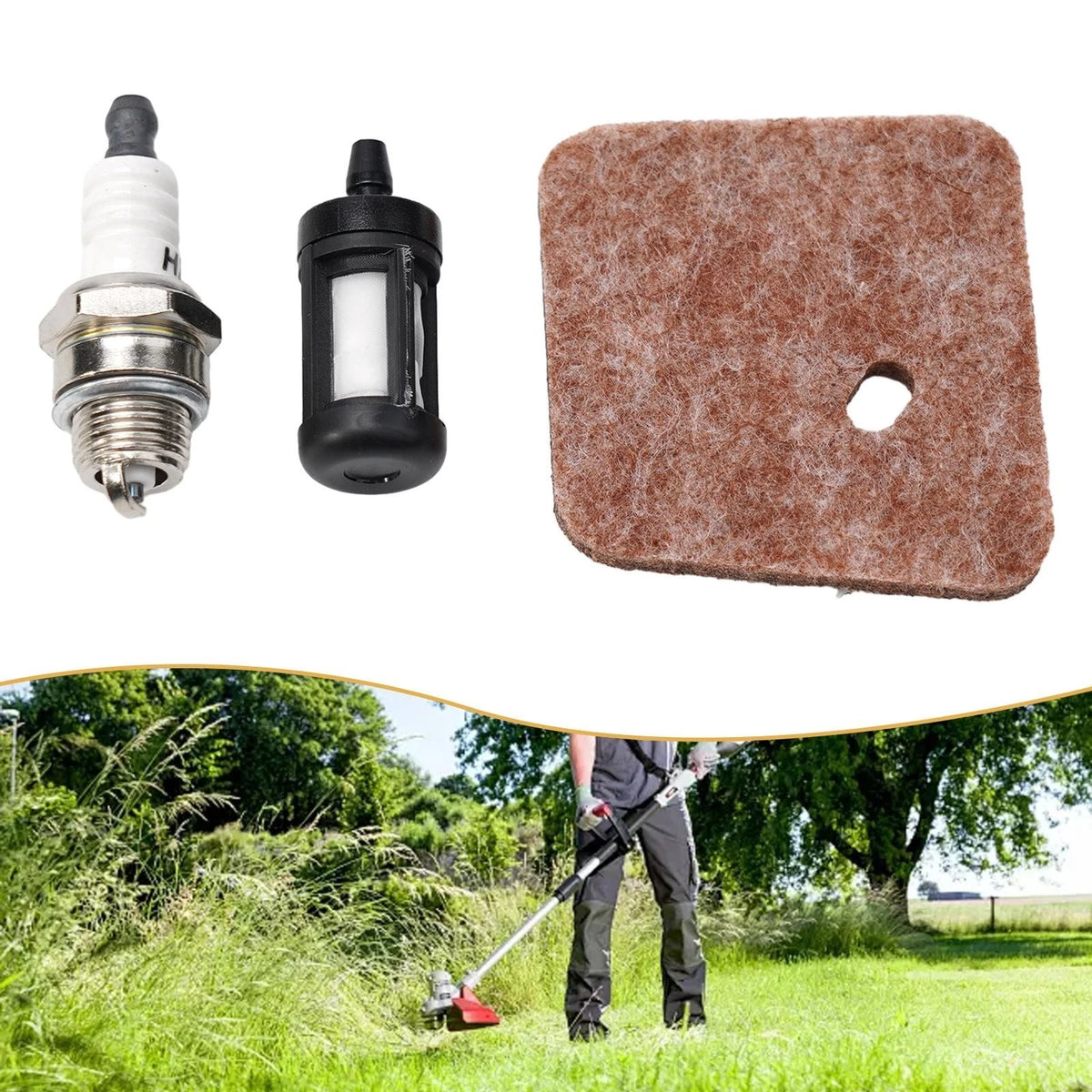 Air Filter & Fuel Filter for KM55 FC55 HL45 FS46 (Replace 4140-124-2800)