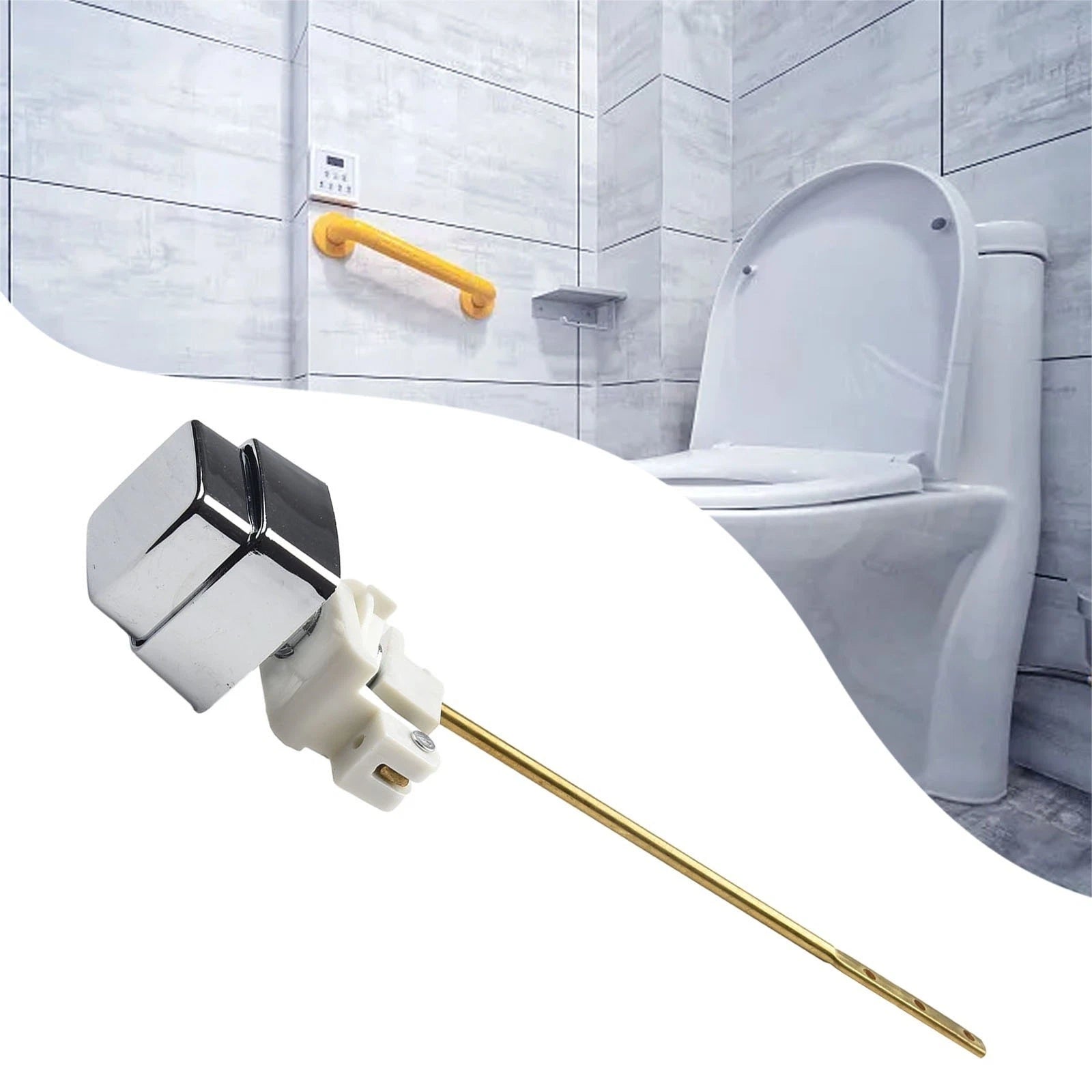 Tank Push Button Brass Chrome Handle Lever for Master Plumber