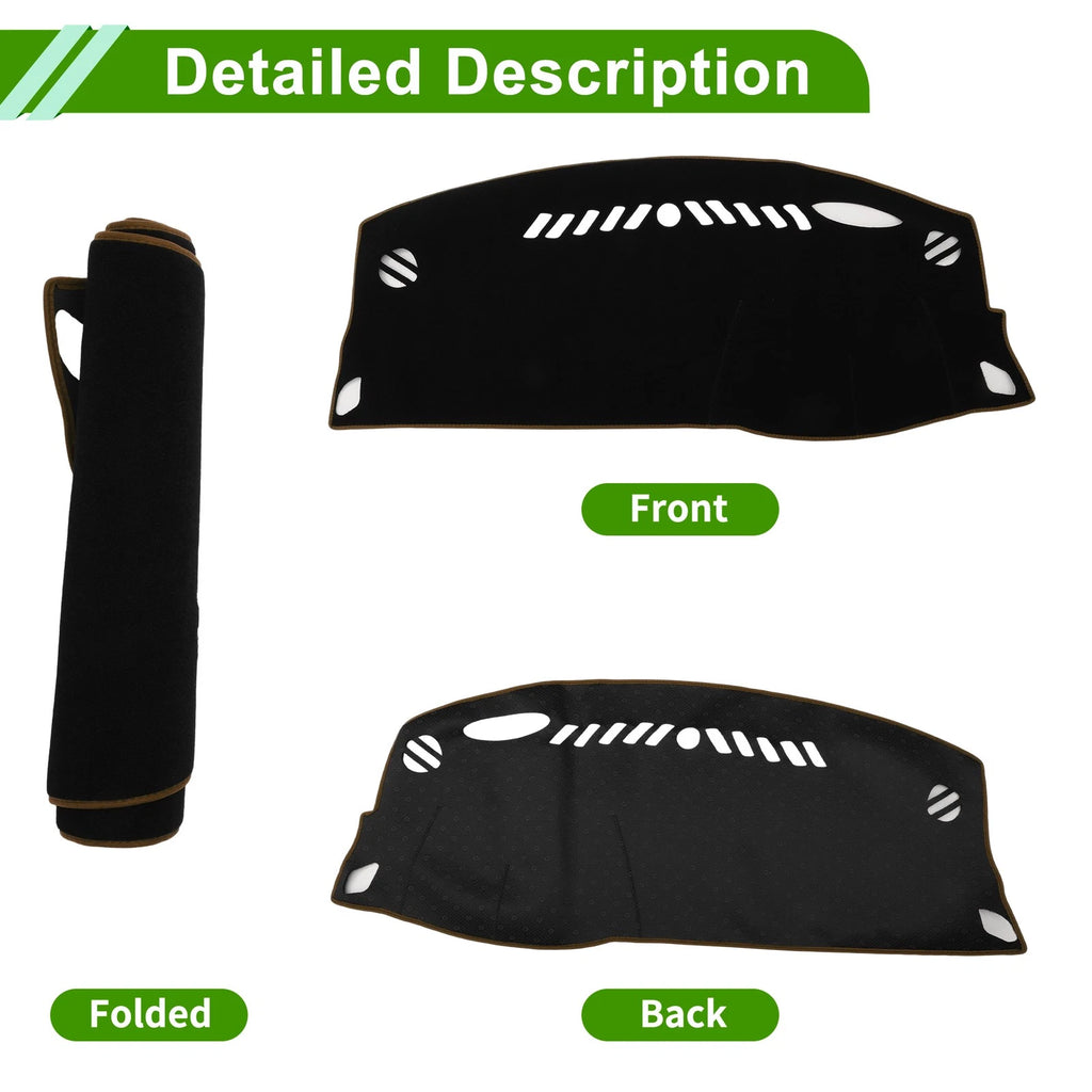 Dashboard Cover for Opel Astra K (2016–2019) Polyester Black Brown 1 Pc