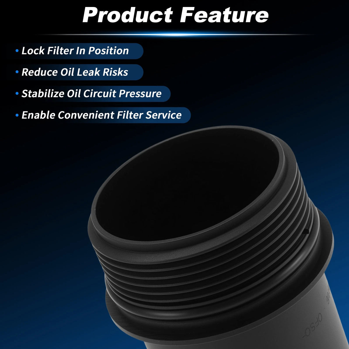 Car Oil Filter Housing Cap for Audi A3 (2006–2018) 02E305045 Plastic Black