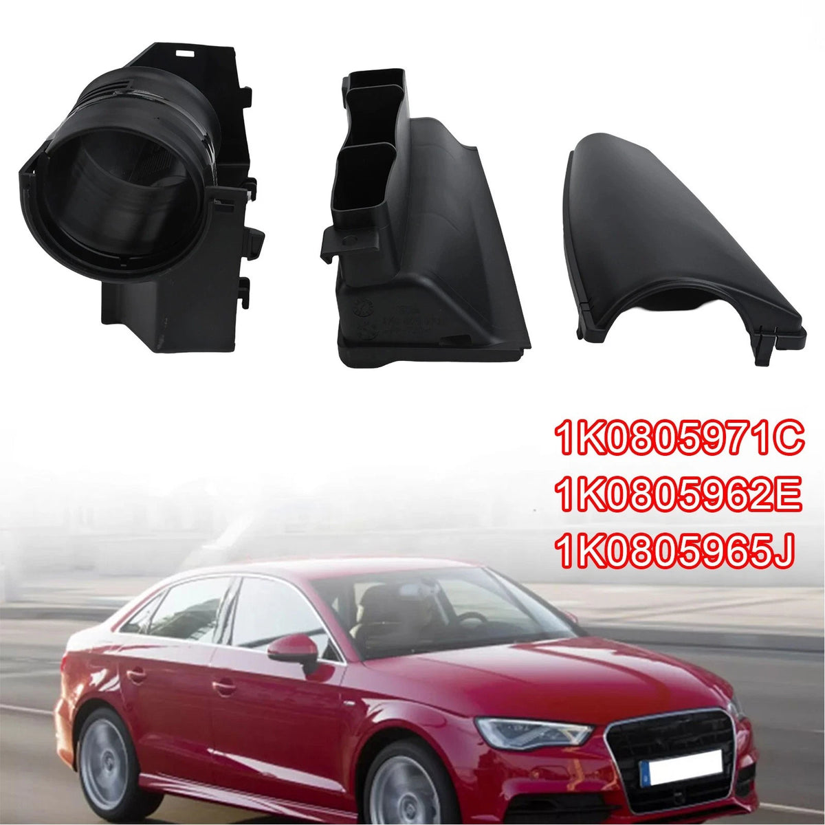 Air Intake Guide Duct Covers for Jetta Mk5 Mk6 Golf Plus (2005–2014) 1K0805971C