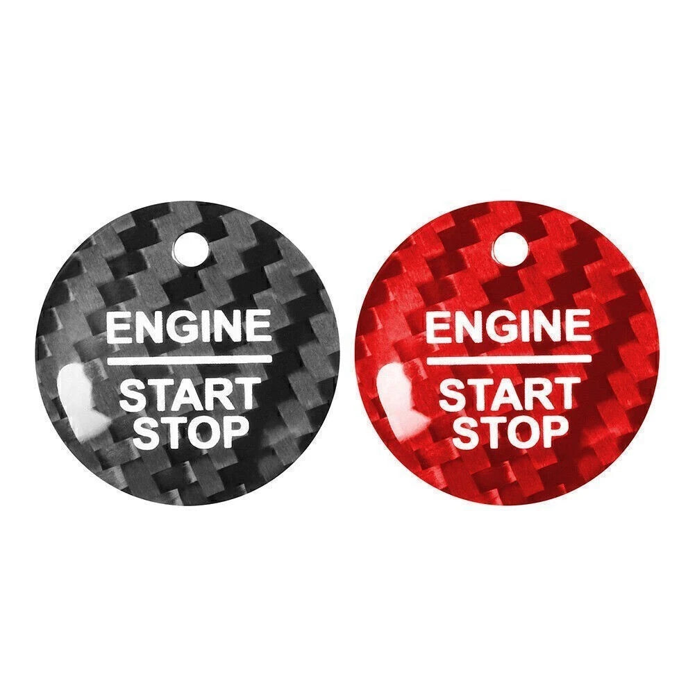 Carbon Fiber Keyless Engine Push Start Button Trim for Ford F-150 Raptor