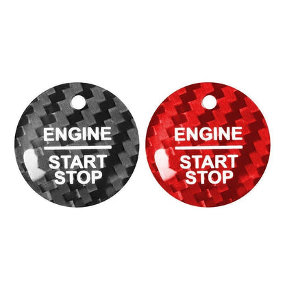 Carbon Fiber Keyless Engine Push Start Button Trim for Ford F-150 Raptor