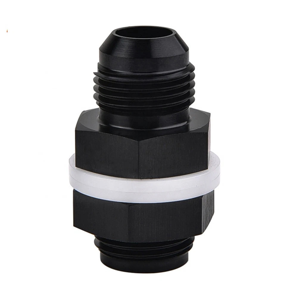 1 Pcs Black Aluminum AN10 Flare Fuel Cell Bulkhead Fitting With Washer