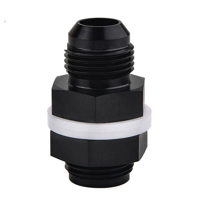 1 Pcs Black Aluminum AN10 Flare Fuel Cell Bulkhead Fitting With Washer