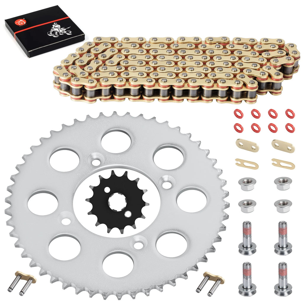 Drive Sprocket & Chain Kit for Honda XR100R CRF100F (14/50T 428 X-Ring 118 Links)