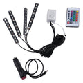 RGB LED Light Strip for Car Interior with 24 Keys Remote Control