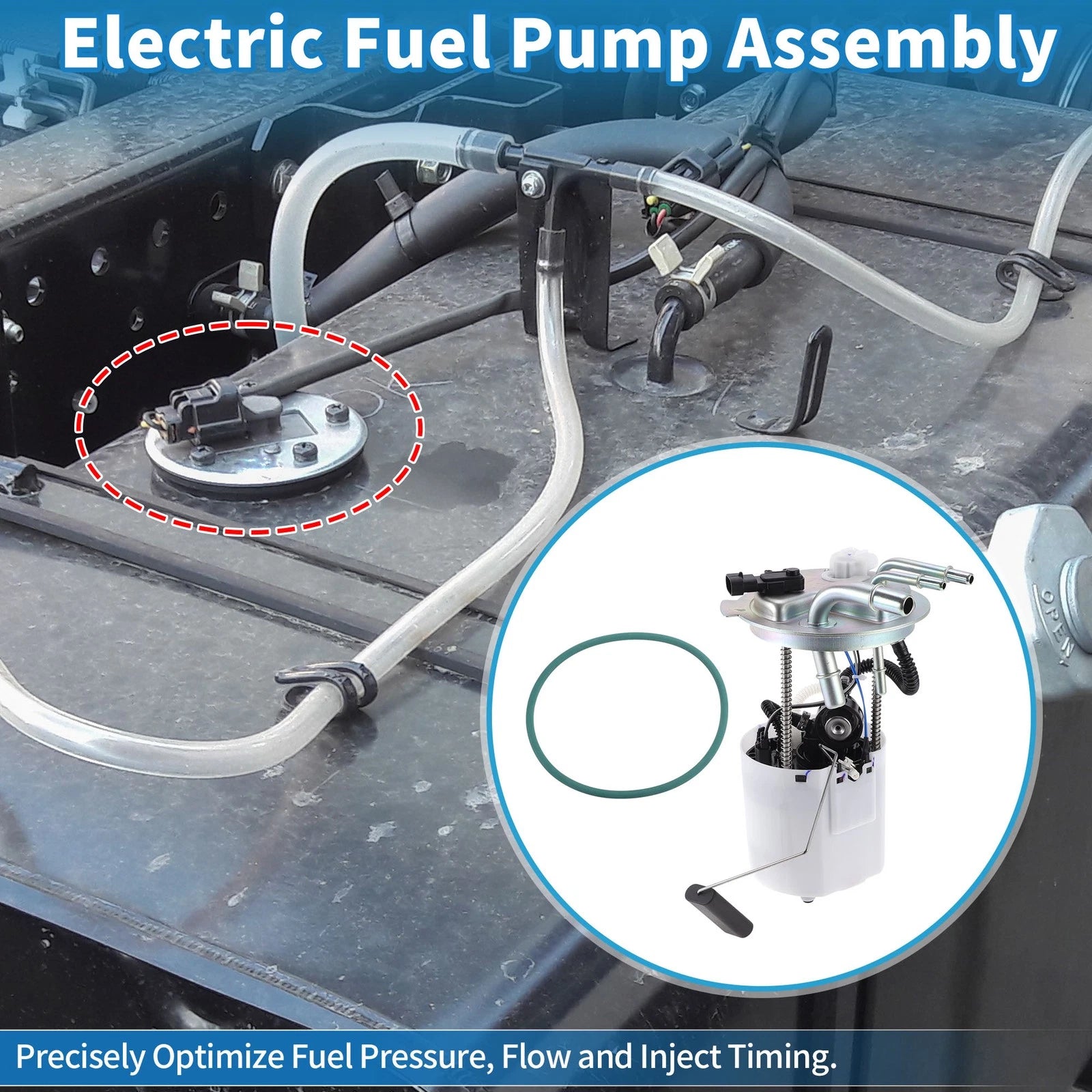 Electric Fuel Pump Assembly Replacement for Chevy Tahoe GMC Yukon (2007–2014)