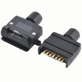 Set of 2 7 Pin Flat Trailer Connectors for Boating