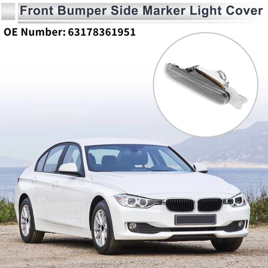 Left Front Bumper Side Marker Light Cover for BMW 3 Series (2012–2019)