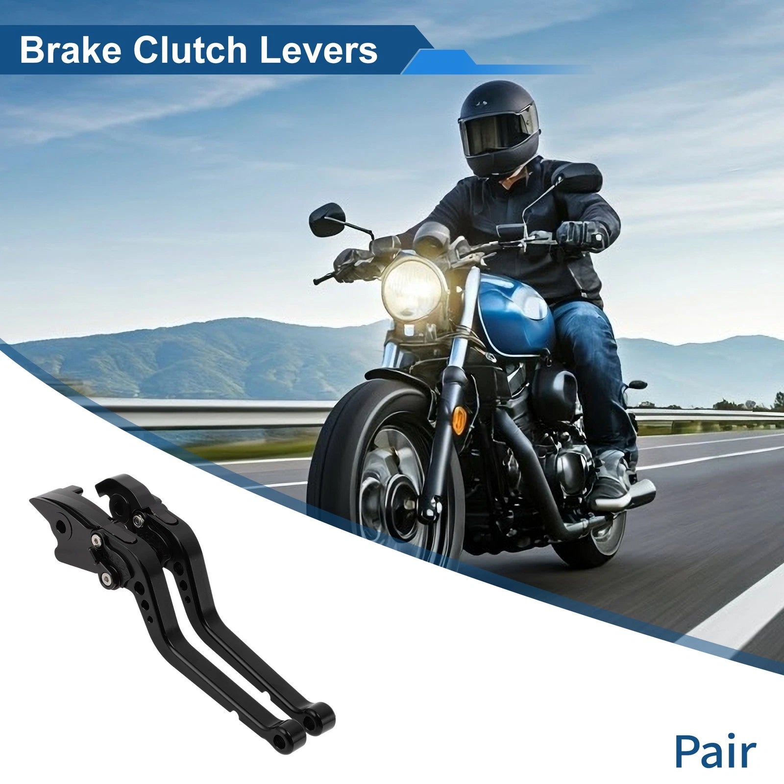 Adjustable Brake Clutch Levers for Honda RC51 (2000–2006) Black Pair
