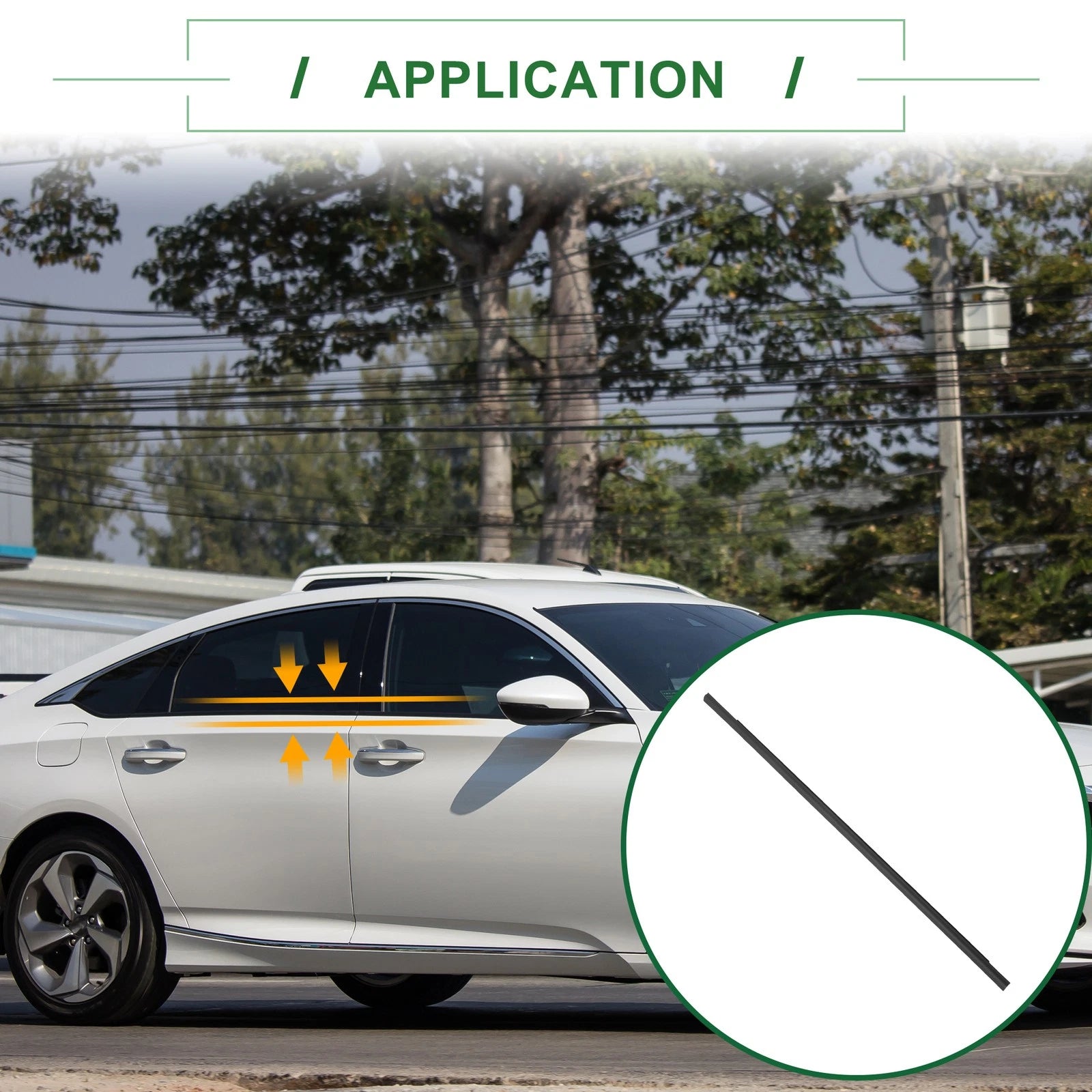 Front Right Window Weatherstrip Seal Replacement for Honda Accord (2018–2021)