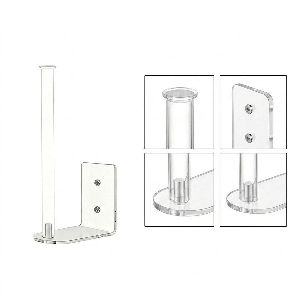 2X Wall Mounted Acrylic Hat Rack 15cm x 7.5cm Clear Storage Solution