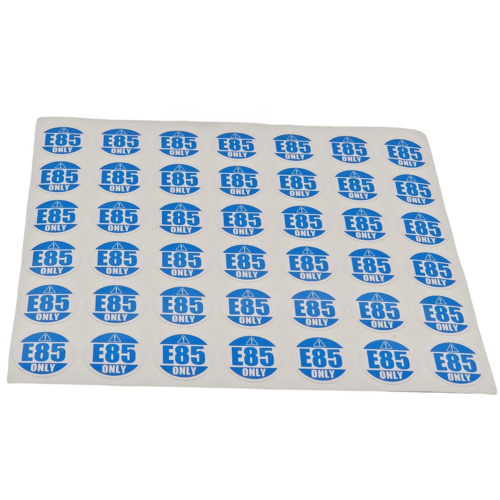 42 Pack E85 Stickers for Ethanol Fuel Systems (1" Round Vinyl Labels)