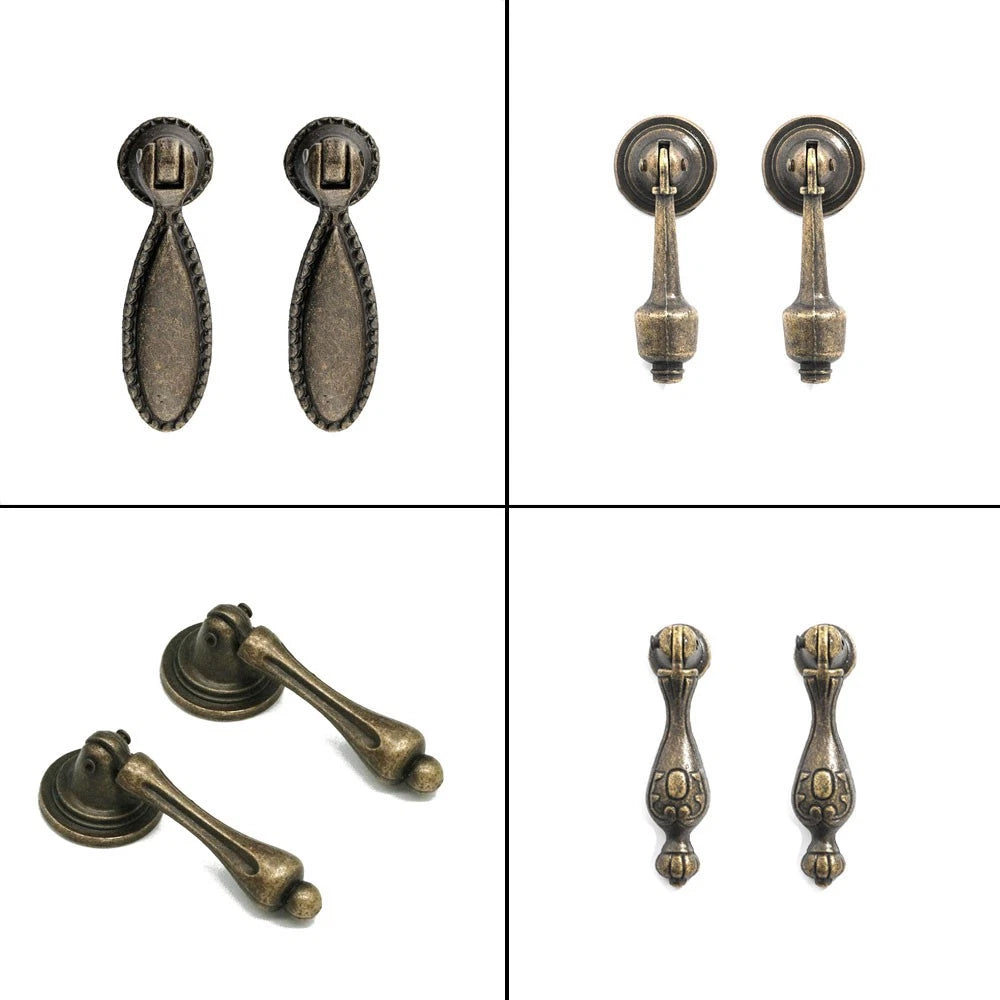 Set of 10 Vintage Drawer Pull Knobs for Kitchen Cupboard (Fits )