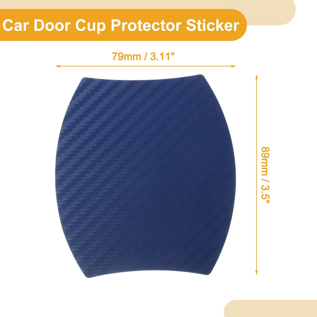 3D Car Door Cup Protector Sticker for Universal Fit (79x89mm) - Blue