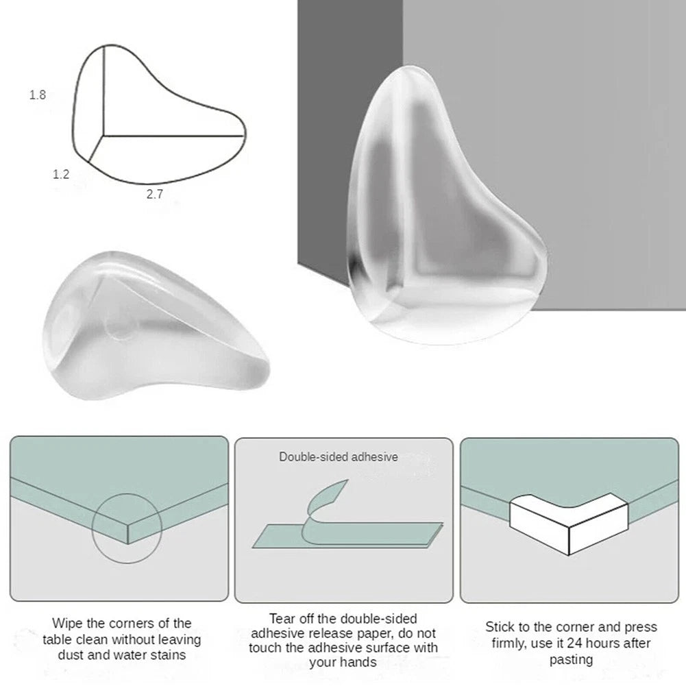 Transparent Corner Edge Covers for Furniture Protection